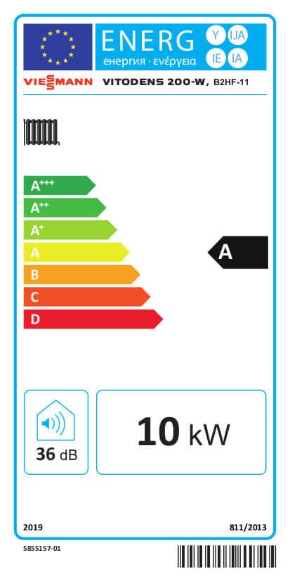 Viessmann Gas-Brennwerttherme Vitodens 200-W mit Bedieneinheit HMI 7 Greyscale