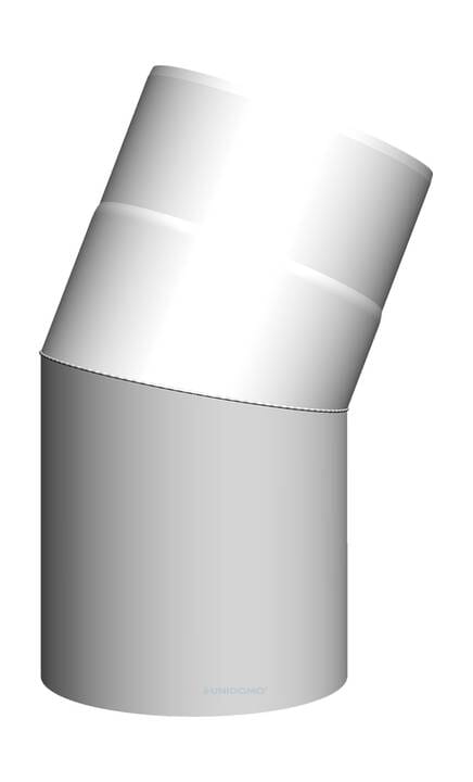 ATEC Abgas 30 Grad Abas-Bogen DN80/125 Edelstahl weiß