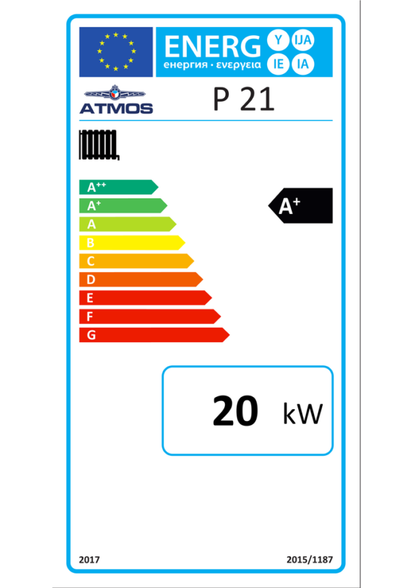 Atmos Paket P10 / Pelletkessel P21 19,5 kW Puffer PAWS 800 Liter Solaranlage