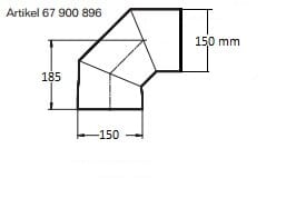 Buderus 90° Abgasbogen für Heizeinsätze