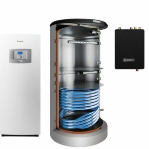 Bosch Wärmepumpen-Systempaket JUPA STE 12 STE 100-1, FF20, BHS 750-6 ERZ 1 B zu Discountpreisen