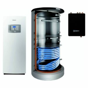 Bosch Wärmepumpen-Systempaket JUPA STE15 STE 80-1, FF 27 S, BHS 750-6ERZ1B, CS200 zu Discountpreisen