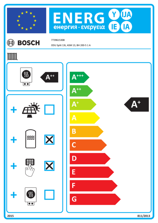 Bosch Wärmepumpen-Systempaket JUPA SAS44 Split-Wärmepumpe SAS 13-2 ASM + BH 200-5