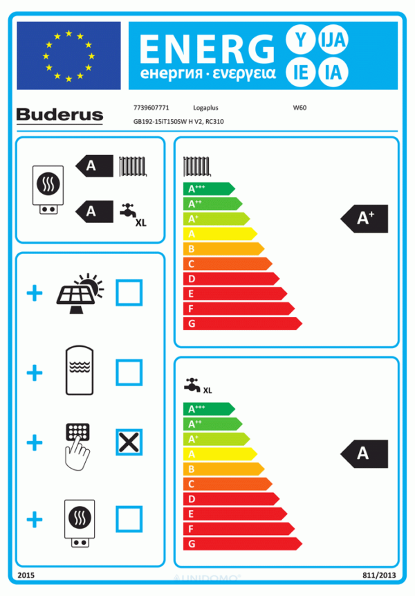 Buderus Logaplus-Paket W60 GB192-15iT150S w RC310 1HK oben