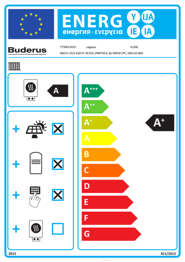 Buderus Logasys SL206 mit GB212-15-IP G20 PNR750 FS 8xSKR10 RC310 MC110