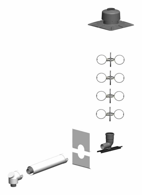 ATEC Abgas PolyTwin Schacht-Set DN 60/100 – DN 80