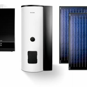 Buderus Logasys-Paket SL120 A Gastherme GB192-15i Solarspeicher SMS290 2x SKN4.0 Kollektor zu Discountpreisen
