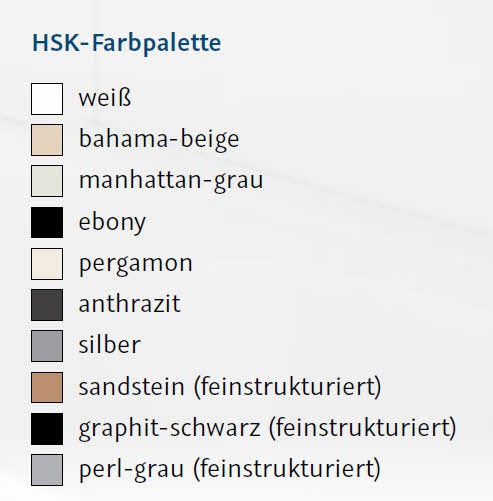 HSK Heizkoerper Farben