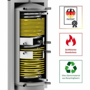 Solarbayer HSK-SLS 800 Liter 2 Wärmetauscher ISO B1 Hygiene-Schichtladespeicher zu Discountpreisen
