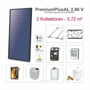 Solarbayer Solaranlage Plus AL Kollektorpaket 2 Ziegel Fläche 5,72 m² zu Discountpreisen