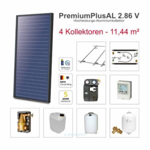 Solarbayer 11,44 m² Solaranlage Plus Kollektorpaket Nr. 4 Ziegel zu Discountpreisen