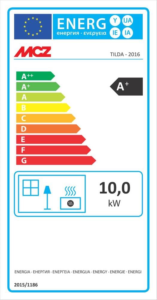 MCZ Pelletofen Tilda Comfort Air Maestro 10 kW Luftkanalisierung in andere Räume