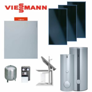 Viessmann Paket Öl-Brennwertkessel Vitoladens 300-C mit Solarkollektoren zu Discountpreisen